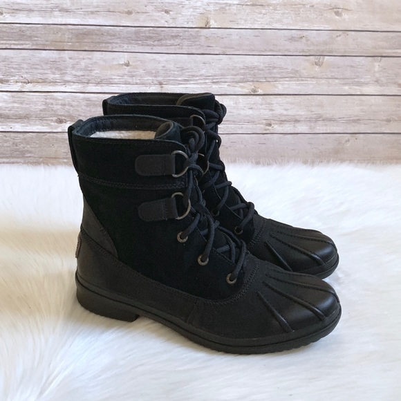 UGG Shoes - UGG Black Azaria Waterproof Duck Boots